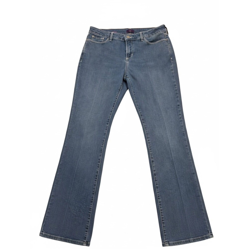 NYDJ Marilyn Straight Jeans 12 Rhinestone Western Pockets Cowgirl